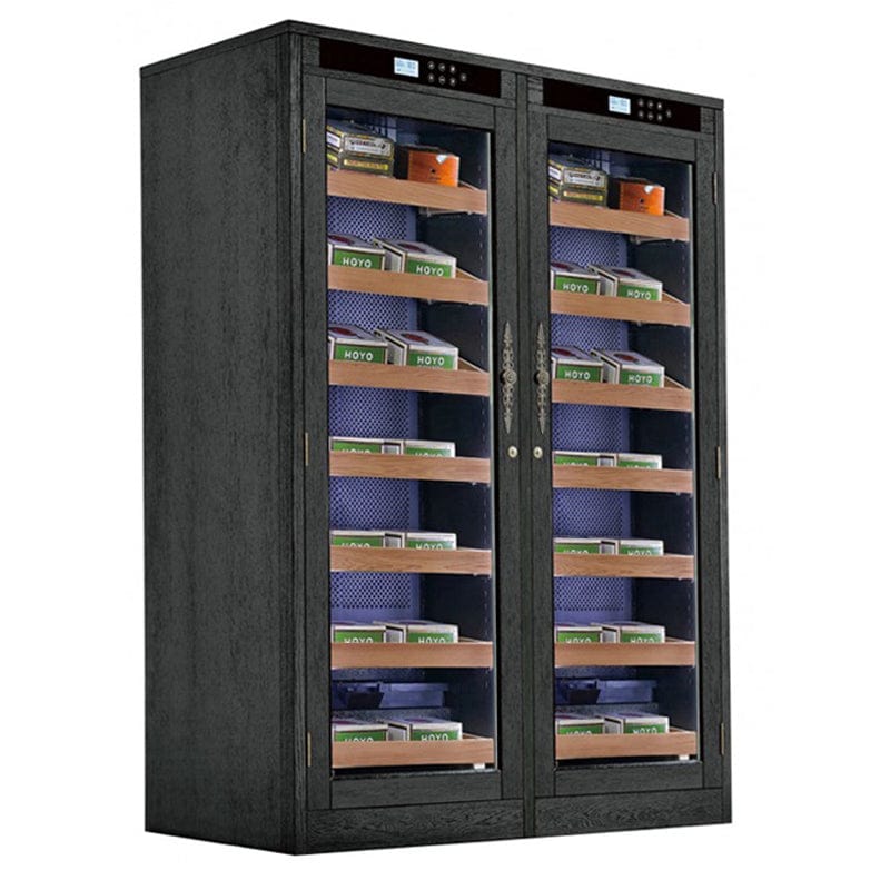 The Reagan Dual-Zone Climate Controlled Spanish Cedar Humidor Cabinet | 4,000 Cigars