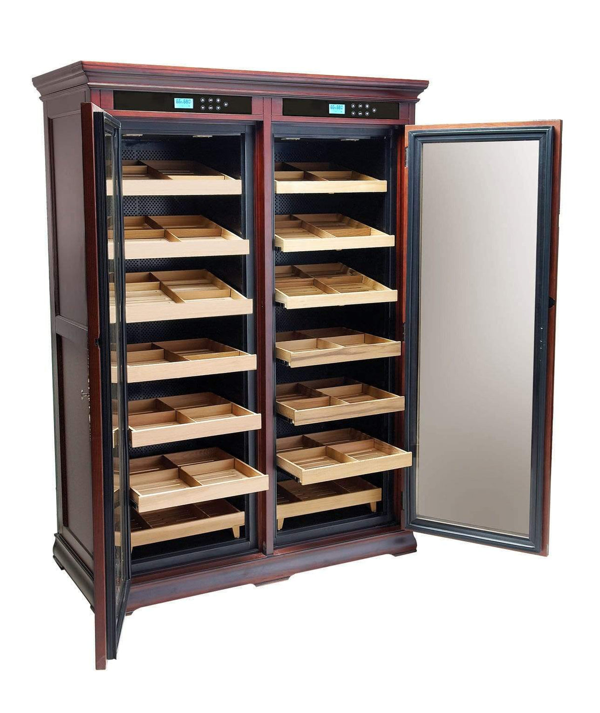 The Reagan Dual-Zone Climate Controlled Spanish Cedar Humidor Cabinet | 4,000 Cigars