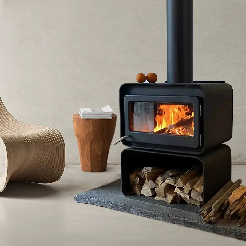 HearthArtSinn Ember 4 Simple Rotating Wood Burning Fireplace Wood Stove