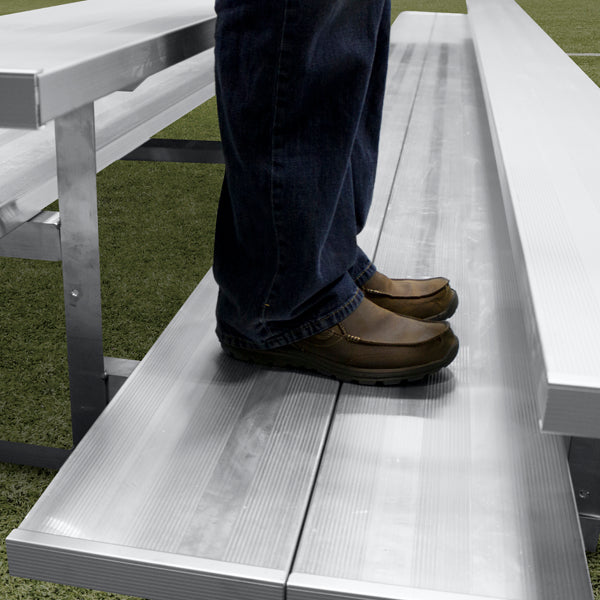 Gared Spectator Tip-N-Roll Bleacher 21′ 3-Row Double Foot Plank Portable Seating TRB0321DF