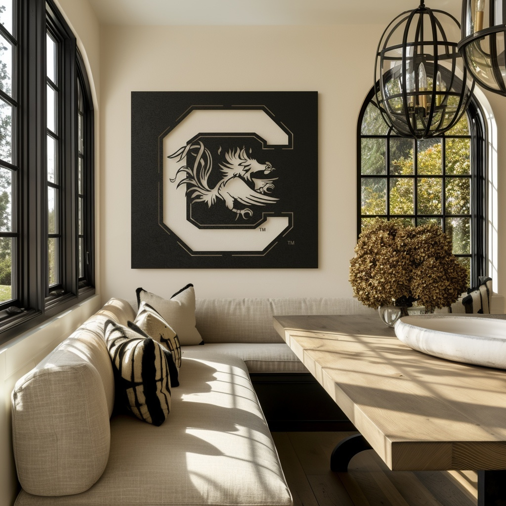 The Gamecock C - Metal Wall Art - Square Forge