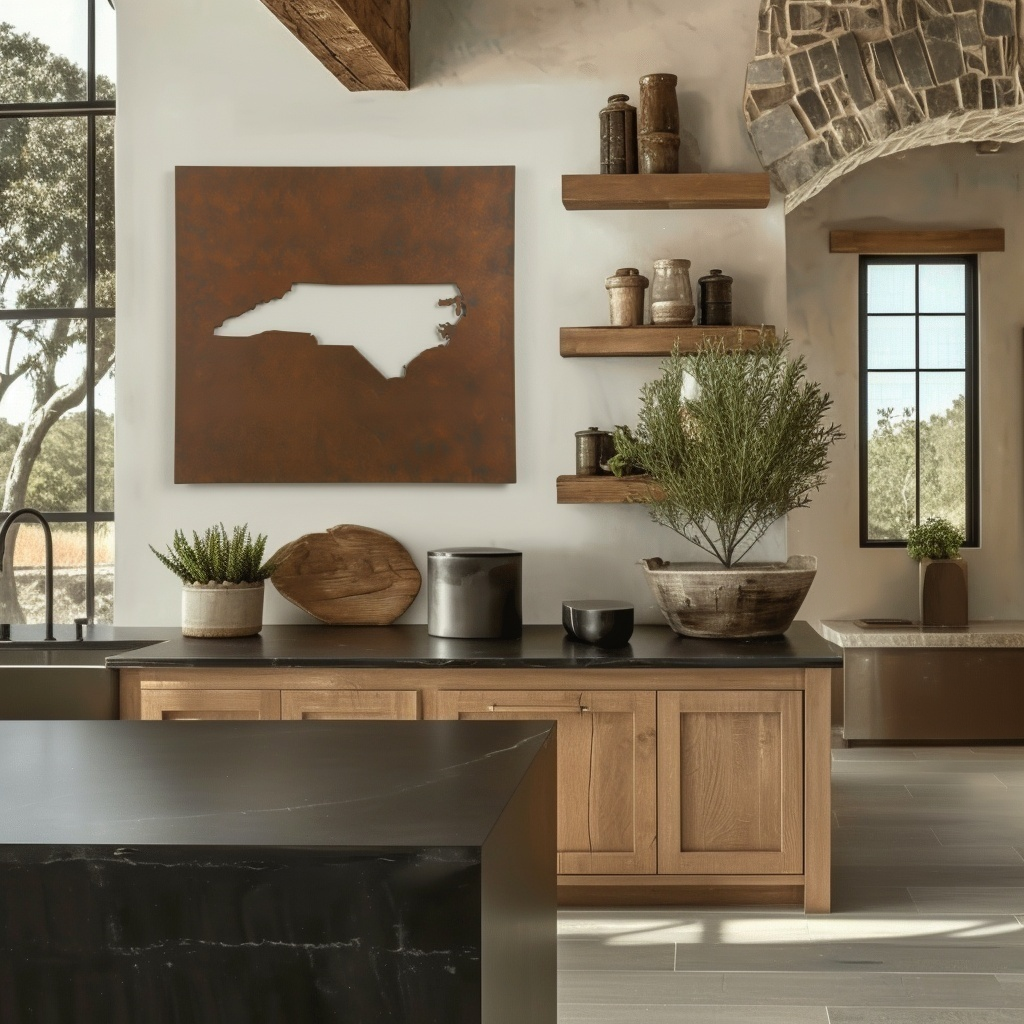 The North Carolina - Metal Wall Art