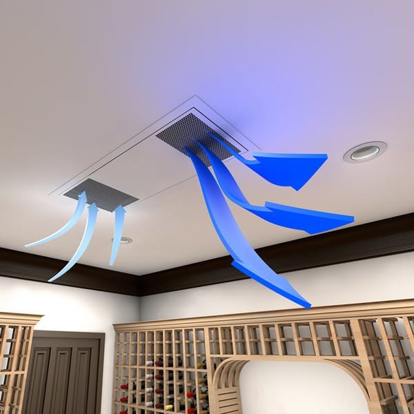 WhisperKOOL Ceiling Mount 8000 Ductless Split Wine Cellar Cooling System