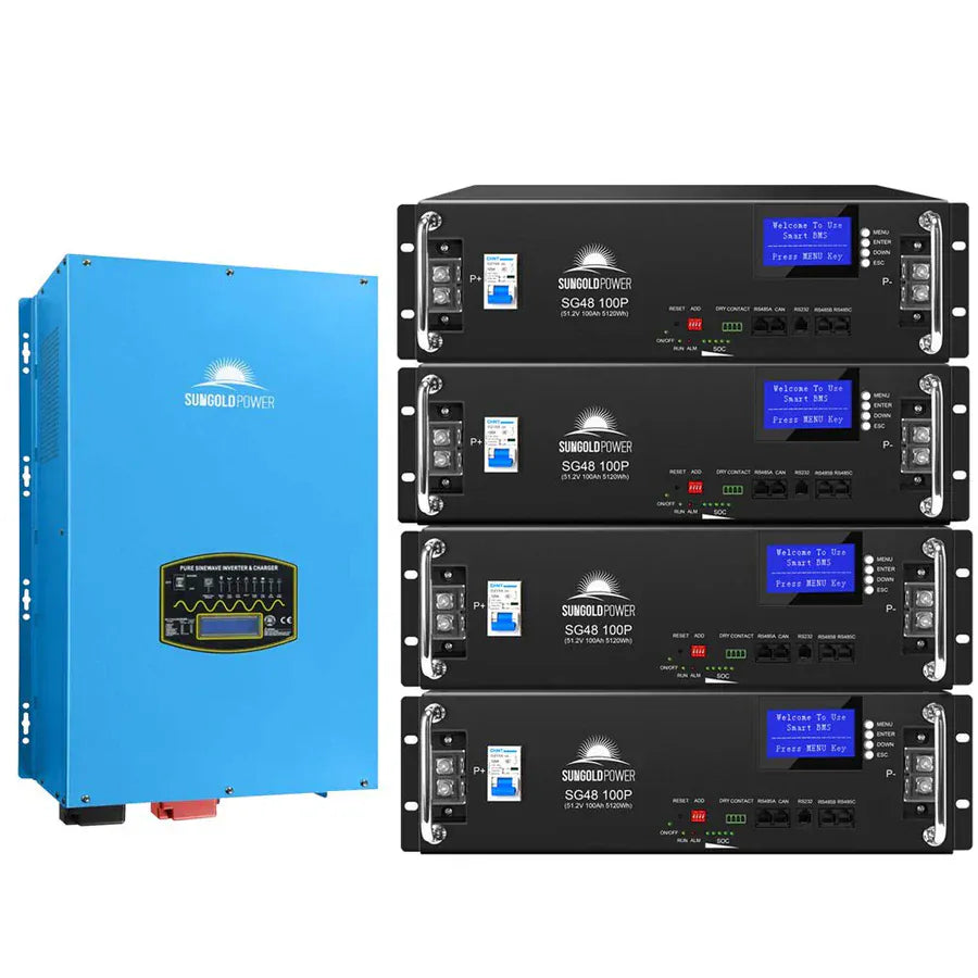 SunGoldPower 15000W 48V Split Phase Pure Sine Wave Solar Inverter Charger