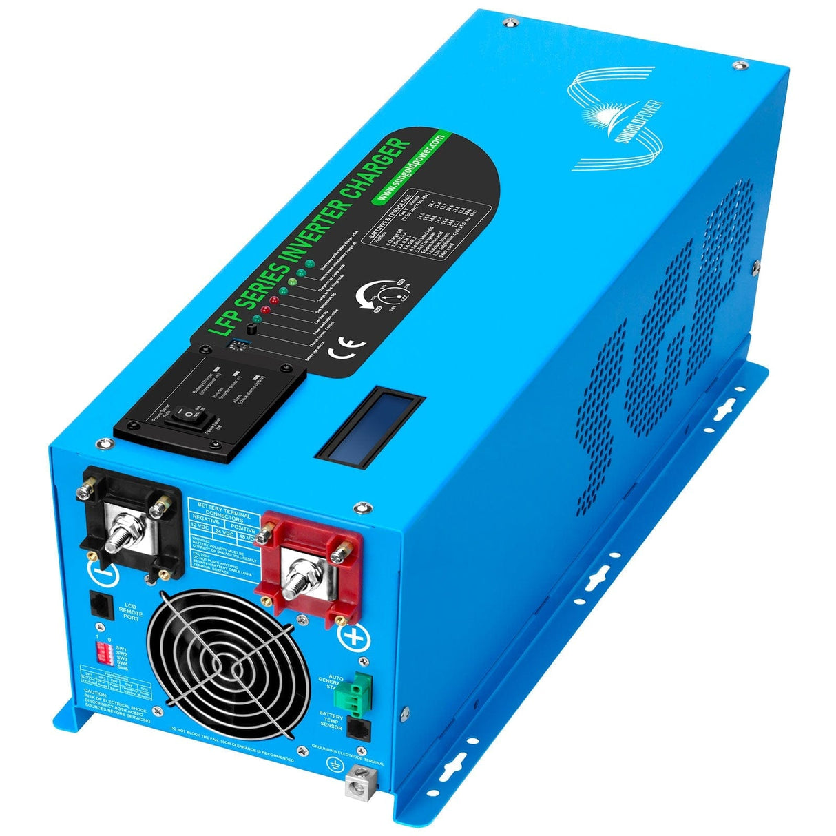 SunGoldPower 3000W Peak 9000W DC 12V Pure Sine Wave Inverter with Charger