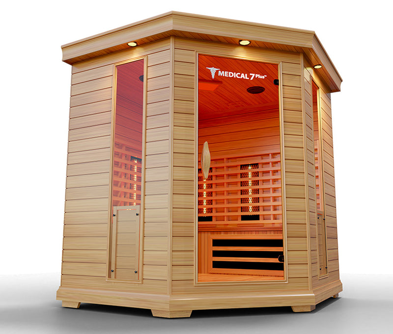 7 Plus SAUNA With Red Light Therapy Corner Unit