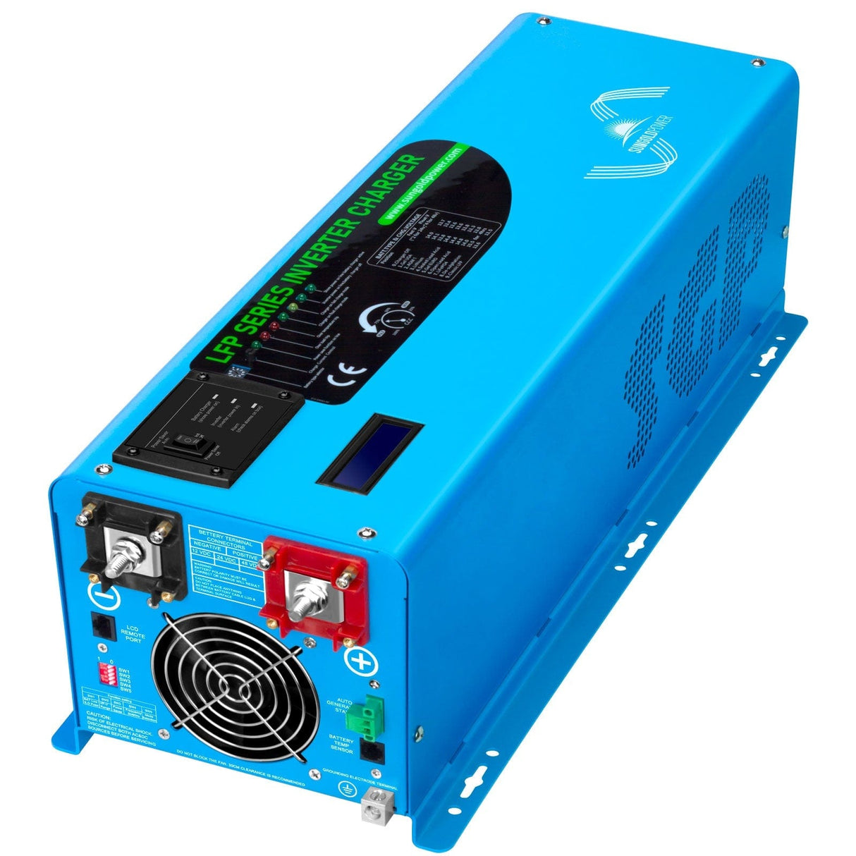 SunGoldPower 4000W Peak (12000W) DC 24V Pure Sine Wave Inverter With Charger