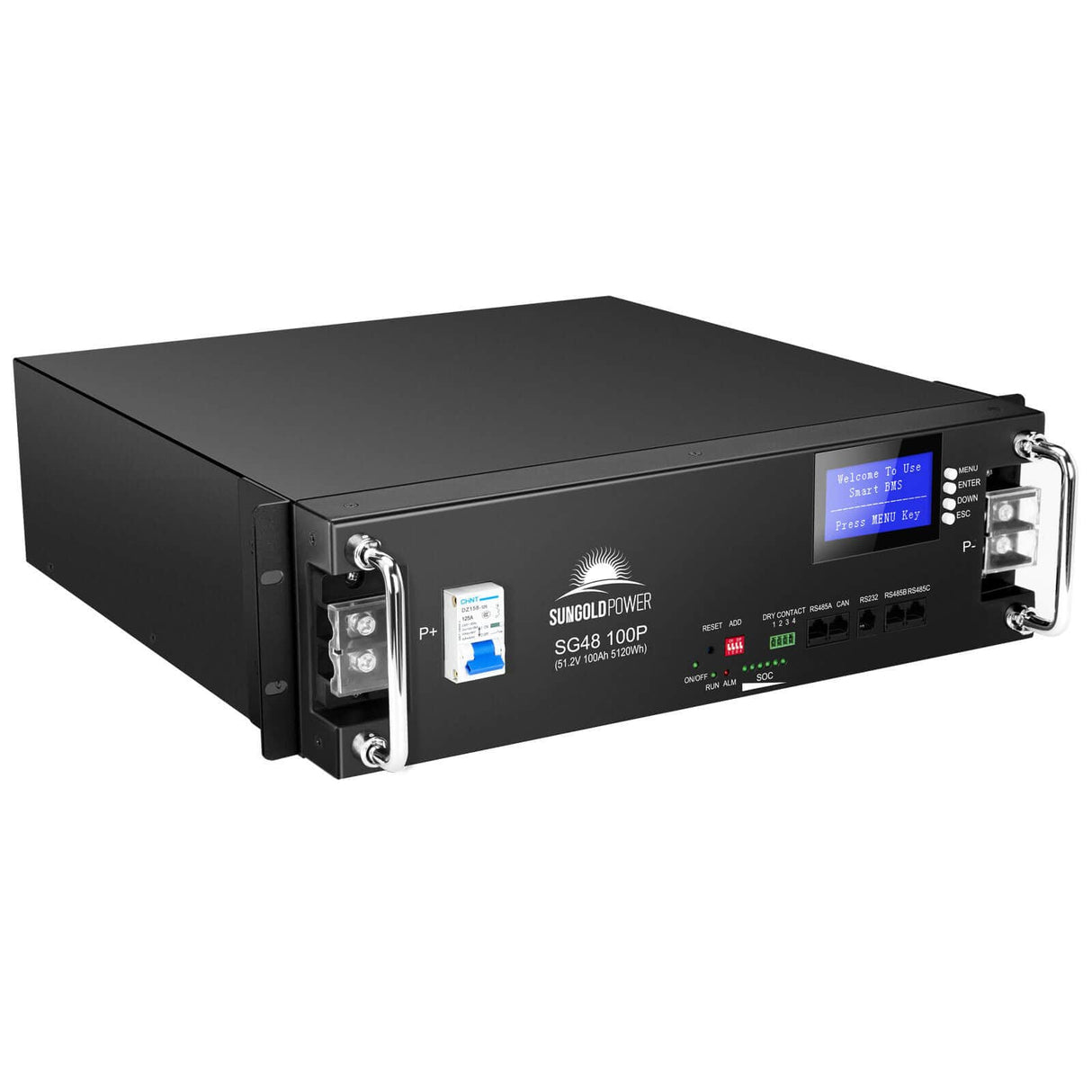 SunGoldPower 48V 100Ah Server Rack LiFePO₄ Lithium Battery SG48100P