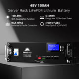 SunGoldPower 2X 48V 100Ah Server Rack LiFePO4 Lithium Battery SG48100P