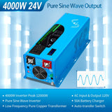 SunGoldPower 4000W Peak (12000W) DC 24V Pure Sine Wave Inverter With Charger