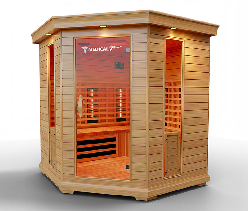 7 Plus SAUNA With Red Light Therapy Corner Unit