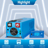 SunGoldPower 4000W Peak (12000W) DC 24V Pure Sine Wave Inverter With Charger