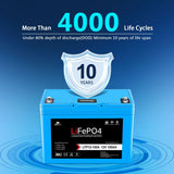 SunGoldPower 12V 100Ah LiFePO₄ Deep Cycle Lithium Battery Bluetooth Self-Heating IP65