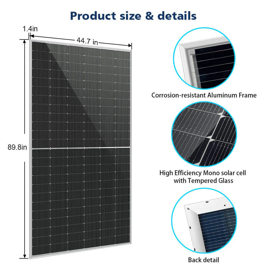 SunGoldPower 560 Watt Bifacial N-Type PERC Solar Panel SG560WBG