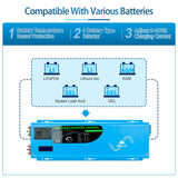 SunGoldPower 4000W Peak (12000W) DC 12V Pure Sine Wave Inverter With Charger