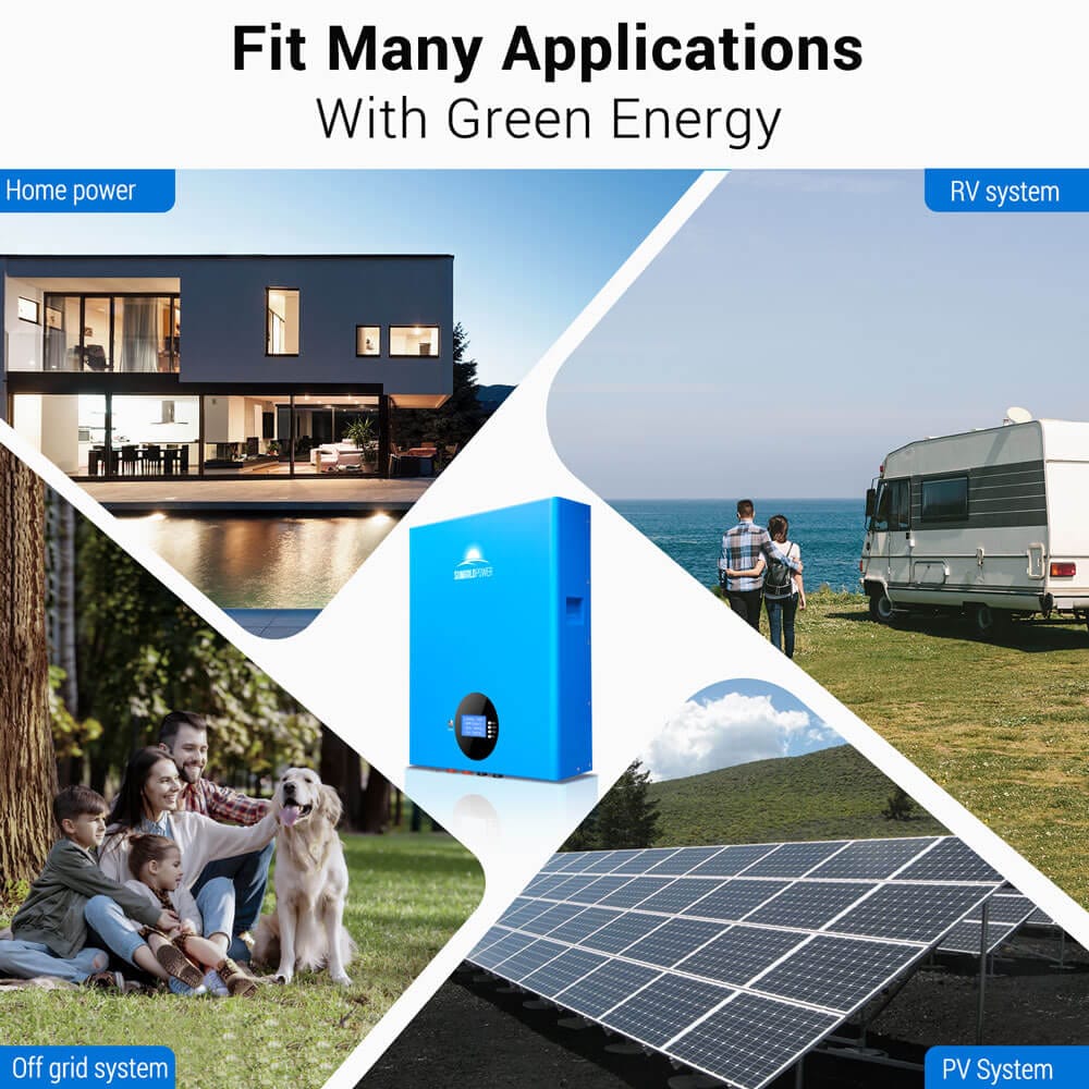 SunGoldPower 2× 5.12kWh Powerwall LiFePO4 Lithium Battery SG48100M