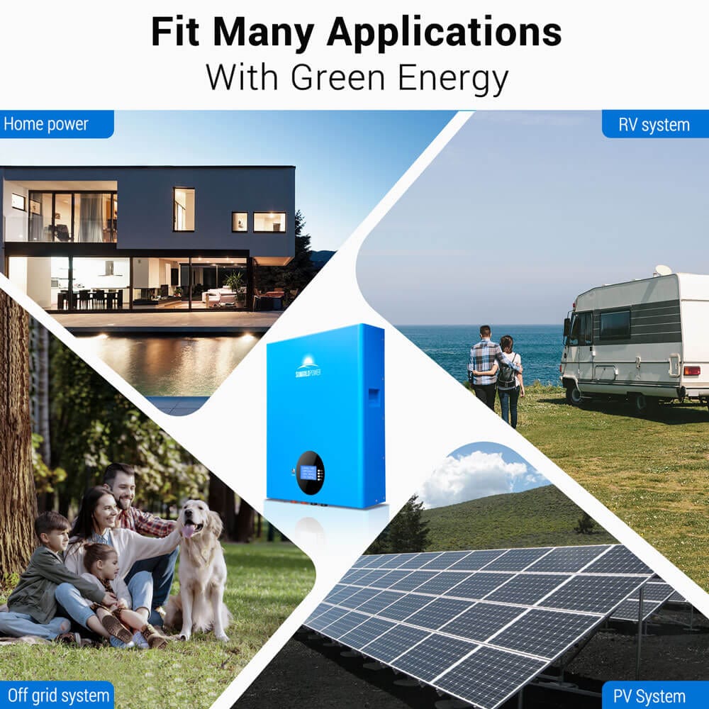 SunGoldPower 5.12 kWh Powerwall LiFePO₄ Lithium Battery SG48100M