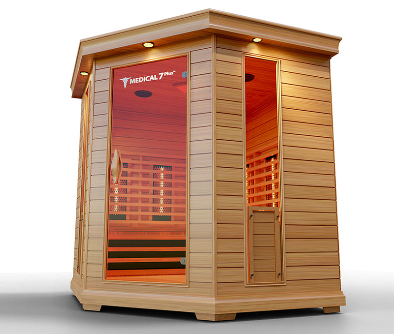 7 Plus SAUNA With Red Light Therapy Corner Unit