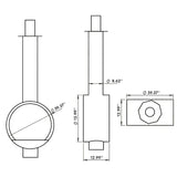 HearthArtSinn Ash 1 Artistic Ring Hanging Wood Burning Fireplace