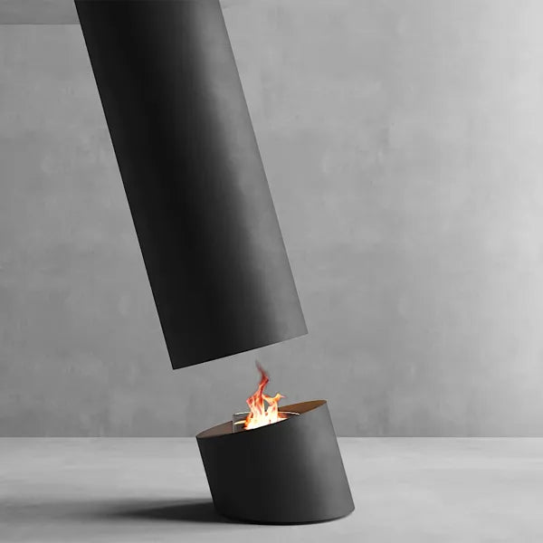 HearthArtSinn Bioethanol High-end Simple Column Real Flame Hanging Fireplaces