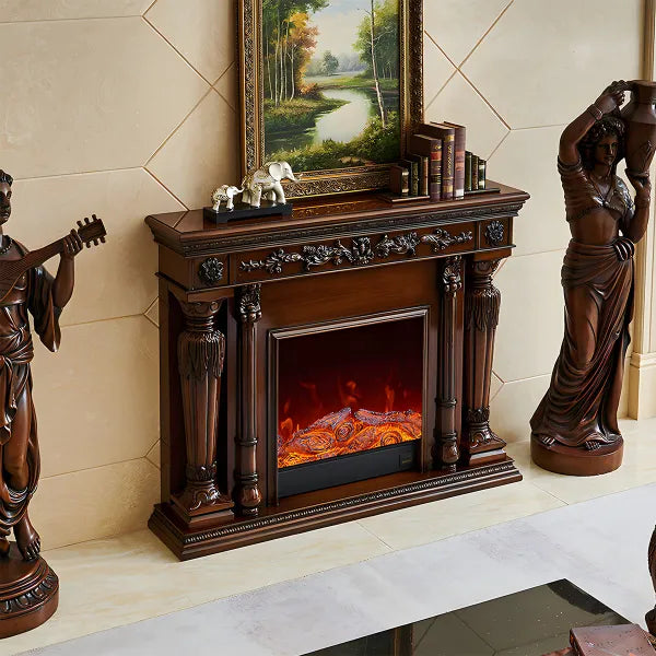 HearthArtSinn Aurora 6 European Wooden Style Electronic Fireplace