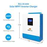 SunGoldPower 3000W 24V Solar Inverter Charger – Pure Sine Wave Inverter with MPPT Solar & AC Charger