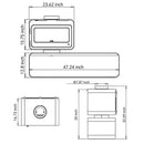 HearthArtSinn Ember 4 Simple Rotating Wood Burning Fireplace Wood Stove