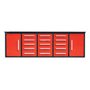 Chery Industrial 10ft Workbench Storage Cabinet with 15 Drawers & 2 Cabinets