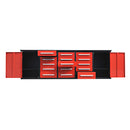 Chery Industrial 10ft Workbench Storage Cabinet with 15 Drawers & 2 Cabinets