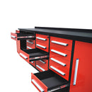 Chery Industrial 10ft Workbench Storage Cabinet with 15 Drawers & 2 Cabinets