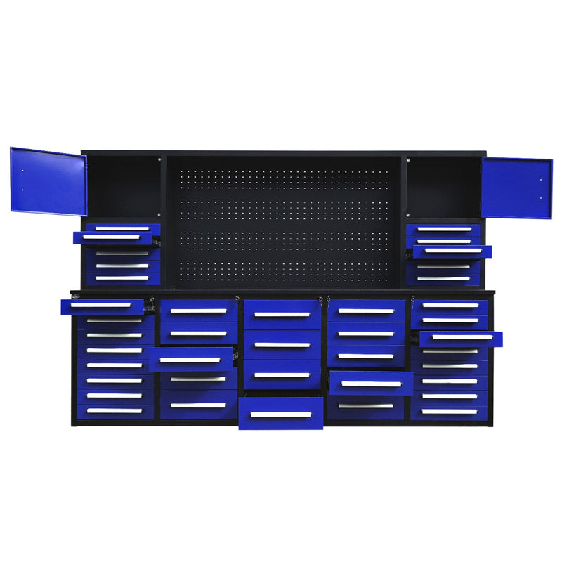 Chery Industrial 10ft Workbench Cabinet (40 Drawers, 2 Cabinets & 1 Pegboard)