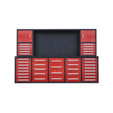 Chery Industrial 10ft Workbench Cabinet (40 Drawers, 2 Cabinets & 1 Pegboard)