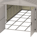 Chery Industrial Duramax 10.5’ x 23’ Vinyl Garage with Foundation, 2 Windows & Side Doors Vinyl Storage Shed 15326