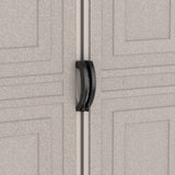 Chery Industrial Duramax 10.5’ x 28.5’ Vinyl Garage with Foundation, 2 Windows & Side Doors Vinyl Storage Shed 15526