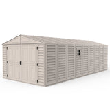 Chery Industrial Duramax 10.5’ x 23’ Vinyl Garage with Foundation, 2 Windows & Side Doors Vinyl Storage Shed 15326