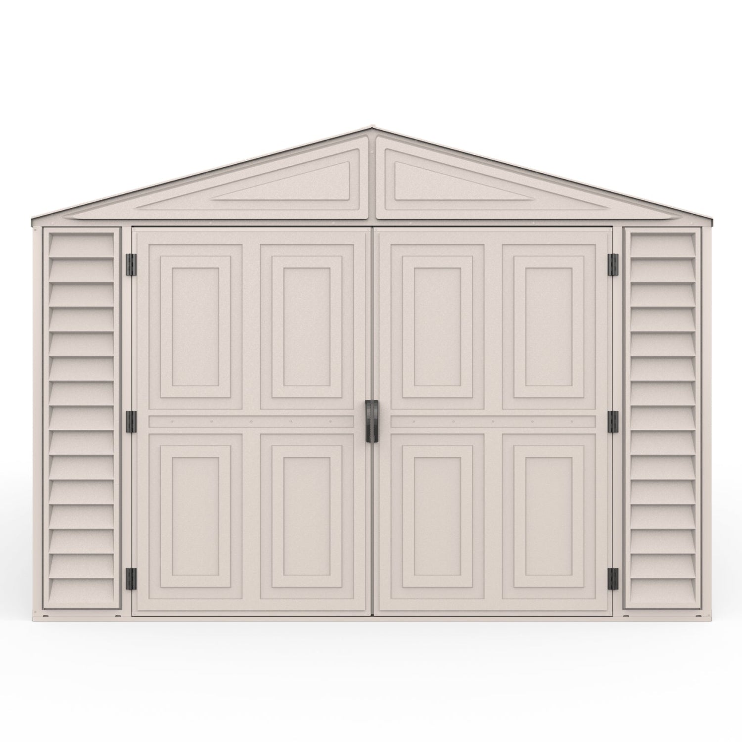 Chery Industrial Duramax 10.5′ x 31′ Vinyl Garage with Foundation, 2 Windows & Side Doors Vinyl Storage Shed 15626