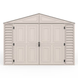 Chery Industrial Duramax 10.5′ x 31′ Vinyl Garage with Foundation, 2 Windows & Side Doors Vinyl Storage Shed 15626