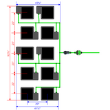 Alien Hydroponics EasyFeed 10 Pot 5 Row Kit
