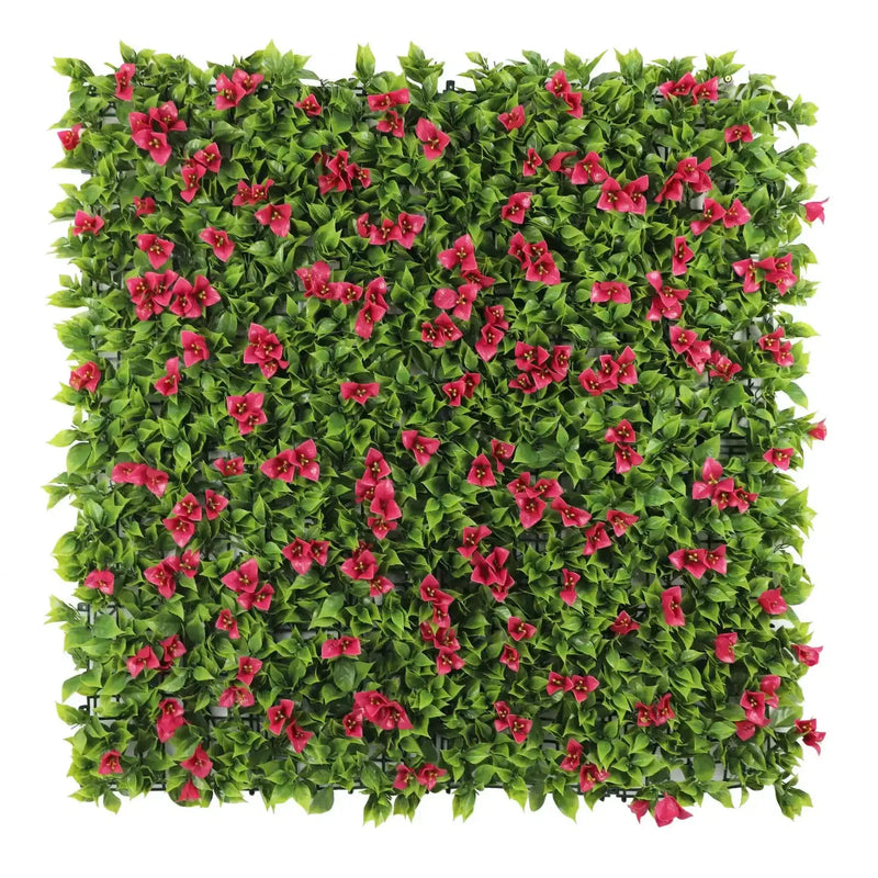 Designer Plants USA Artificial Flowering Pink Green Wall 40 x 40 11SQ FT Commercial Grade