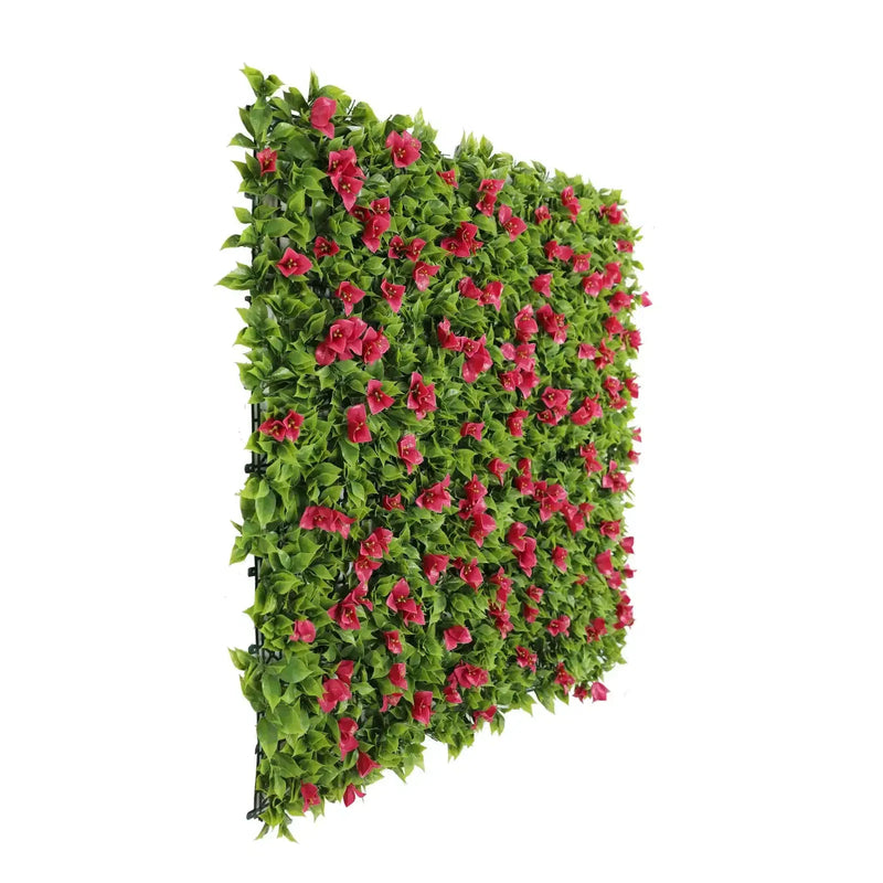 Designer Plants USA Artificial Flowering Pink Green Wall 40 x 40 11SQ FT Commercial Grade