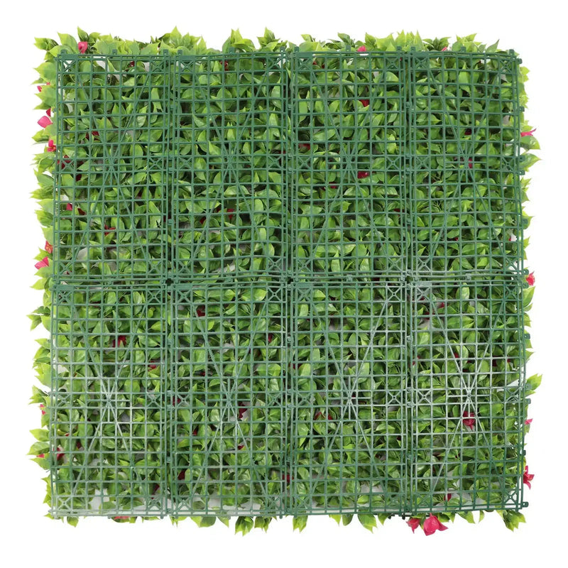Designer Plants USA Artificial Flowering Pink Green Wall 40 x 40 11SQ FT Commercial Grade