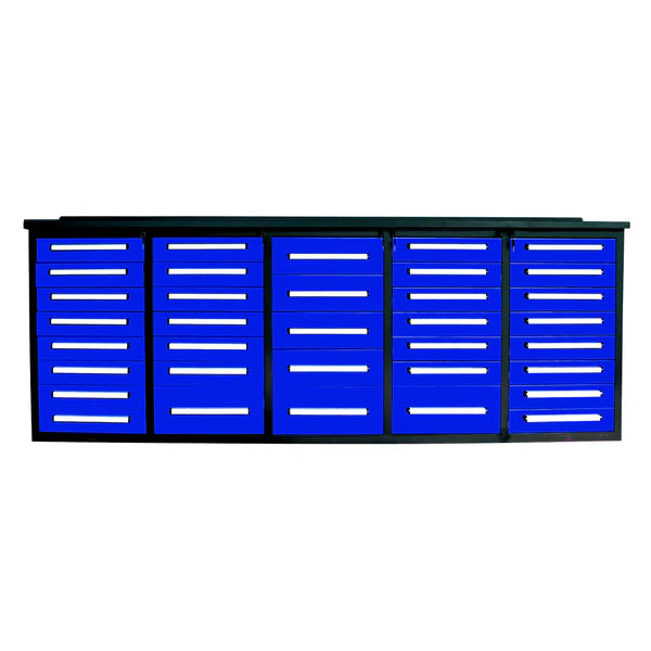 Chery Industrial 10’ Storage Cabinet with 35 Drawers Heavy‑Duty Tool Workbench