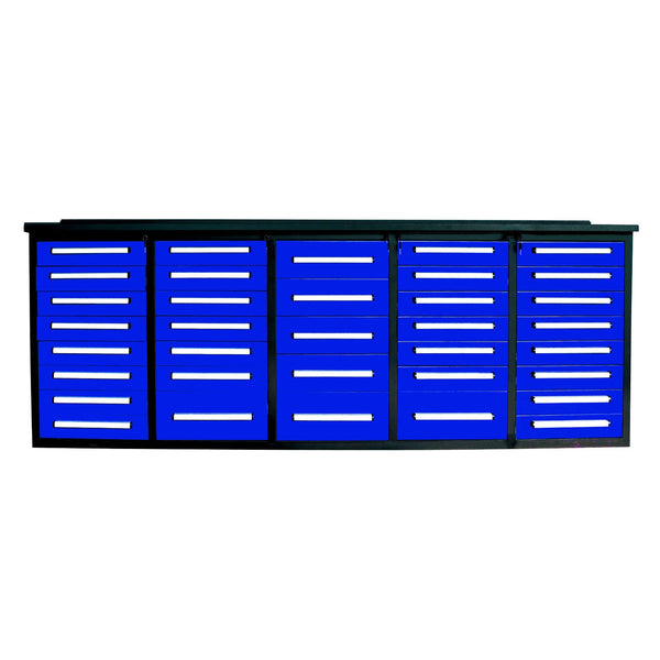 Chery Industrial 10ft Workbench Storage Cabinet with 35 Drawers