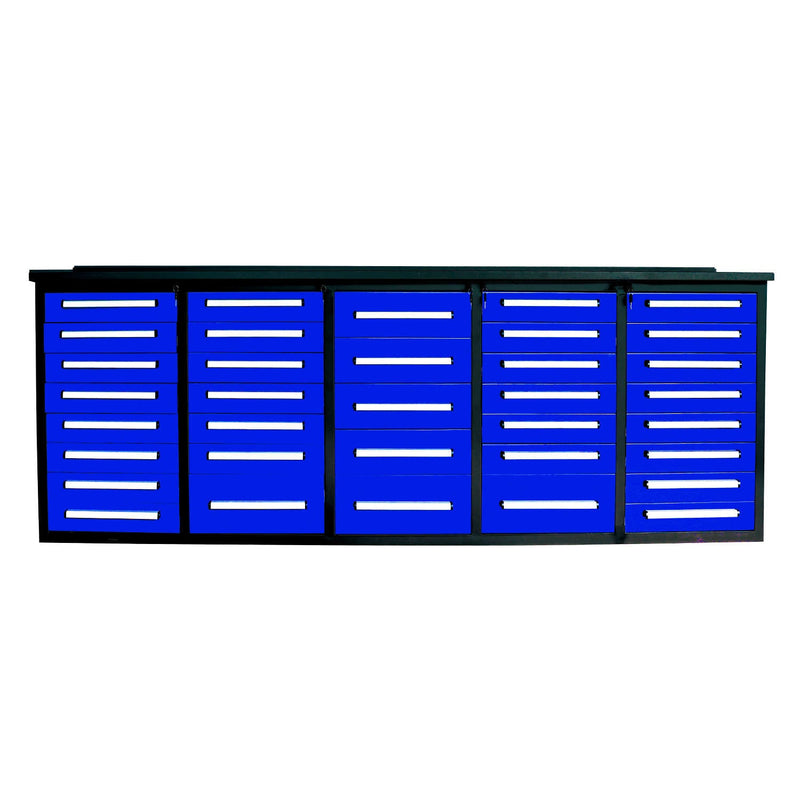 Chery Industrial 10ft Workbench Storage Cabinet with 35 Drawers