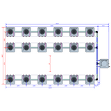 Alien Hydroponics AERO 18 Pot 3 Row Kit