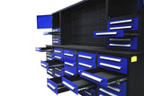 Chery Industrial Steelman 10’ Workbench Cabinet with 40 Drawers, 2 Cabinets & Pegboard Heavy‑Duty Tool Storage WW000217