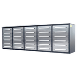 Chery Industrial Steelman 10’ Storage Cabinet with Workbench, 30 Drawers WW000188