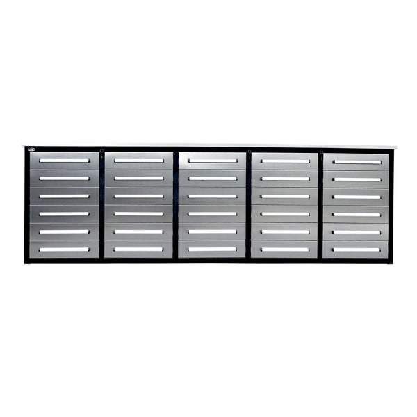 Chery Industrial 10ft Workbench Storage Cabinet with 30 Drawers