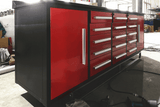 Chery Industrial Steelman 10’ Workbench Storage Cabinet with 15 Drawers & 2 Cabinets Heavy‑Duty Tool Chest