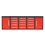 Chery Industrial Steelman 10’ Workbench Storage Cabinet with 15 Drawers & 2 Cabinets Heavy‑Duty Tool Chest